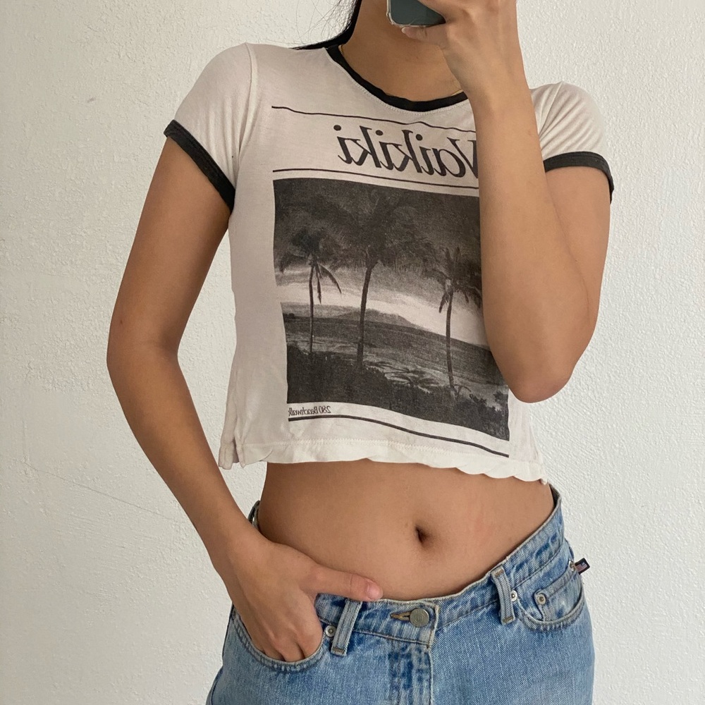 BRANDY MELVILLE baby Waikiki ringer tee